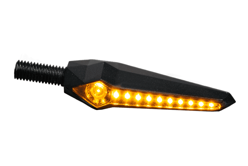 Kellermann Axera LED motorcycle indicator, cut-out with illuminated amber LED row