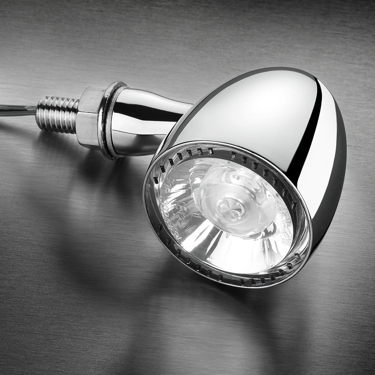 Bullet 1000® PL white | chrome | Blinker mit Positionslicht