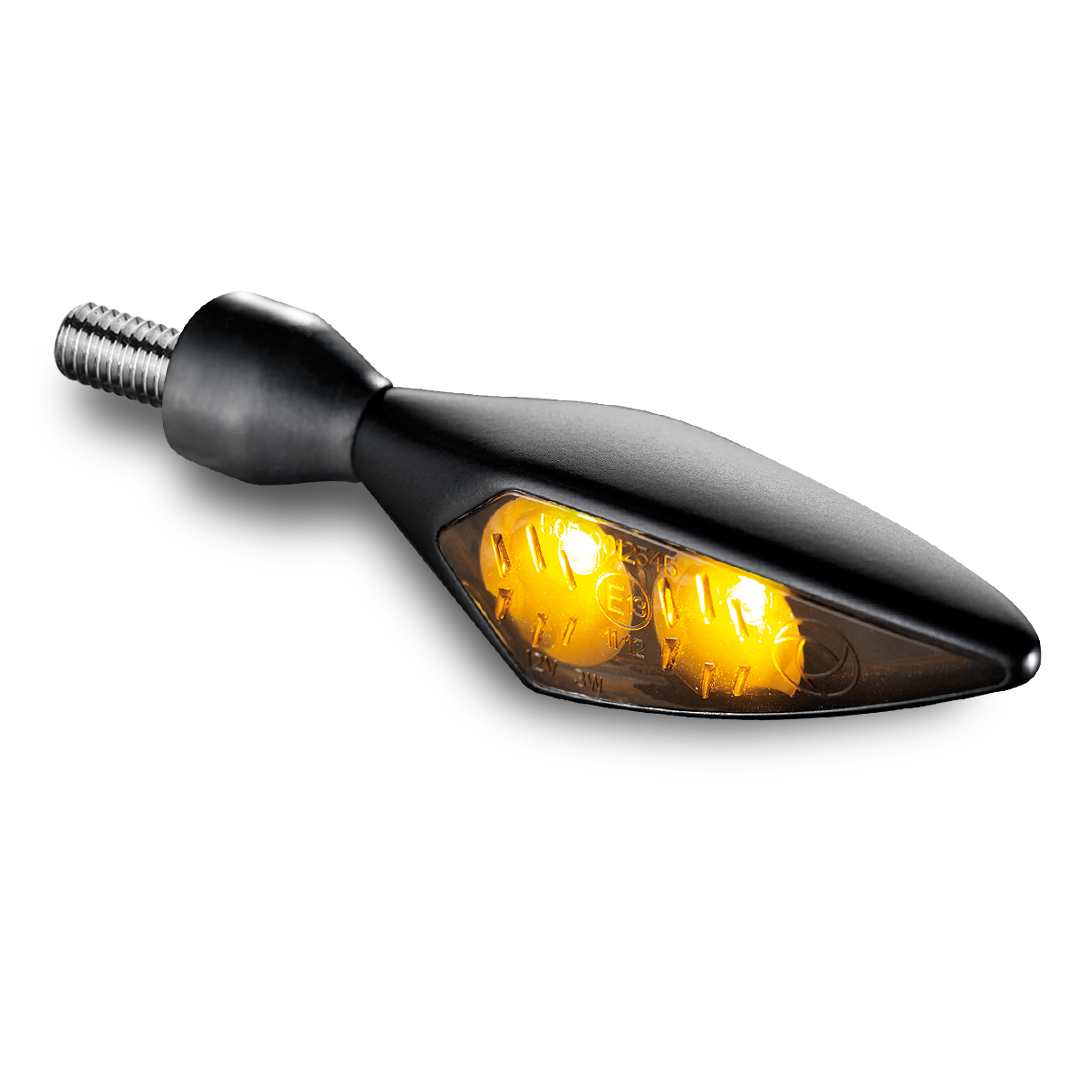 Kellermann Rhombus Dark | LED Motorradblinker mit getöntem Glas
